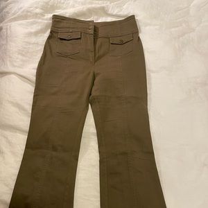 Ulla Johnson Olive Green/Brown Cropped Pants size 6